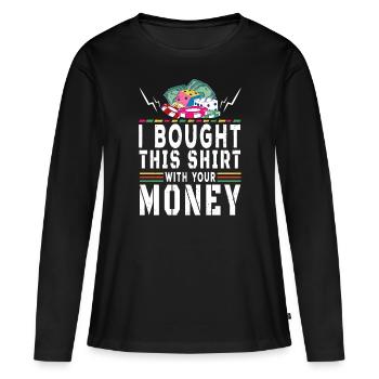 Kasino Glücksspiel Spielautomat Kartenspiel - Frauen Premium Bio Langarmshirt - Schwarz - Vorne - Julia (174cm)