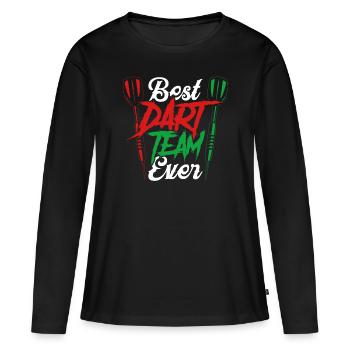 Beste Dartmannschaft Aller Zeiten Darts Dart - Frauen Premium Bio Langarmshirt - Schwarz - Vorne - Julia (174cm)