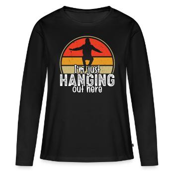Parkour Just Hanging Out Here Freerunning Traceur - Frauen Premium Bio Langarmshirt - Schwarz - Vorne - Julia (174cm)