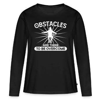 Les obstacles du parkour doivent être surmontés en freerunning - T-shirt manches longues Premium bio Femme - noir - Devant - Julia (174cm)