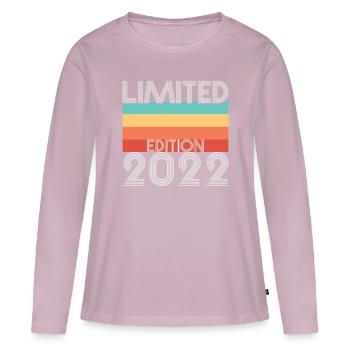 Limited Edition Retro 2022 - Frauen Premium Bio Langarmshirt - Altrosa - Vorne - Julia (174cm)