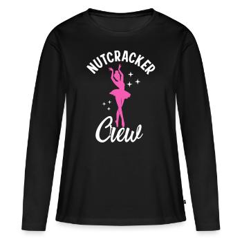 Équipage de Casse-Noisette - T-shirt manches longues Premium bio Femme - noir - Devant - Julia (174cm)