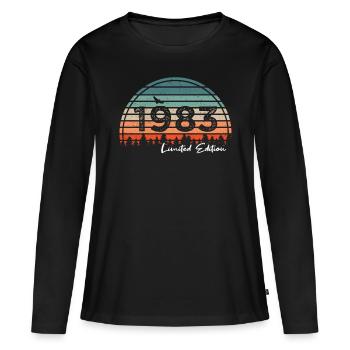 40th birthday Born 1983 Limited Edition - Women's Premium Organic Long Sleeve Shirt - black - Front - Julia (174cm)