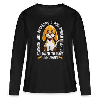 Animaux abandonnés Toute personne qui abandonne un amoureux des animaux - T-shirt manches longues Premium bio Femme - noir - Devant - Julia (174cm)