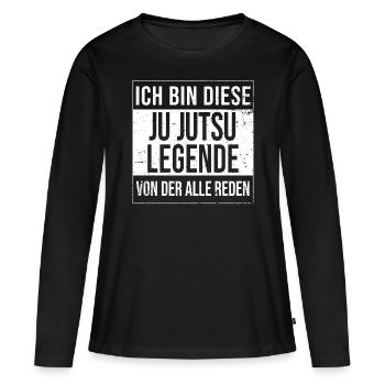 Kampfkunst Geburtstag geboren Legende Ju-Jutsu - Frauen Premium Bio Langarmshirt - Schwarz - Vorne - Julia (174cm)