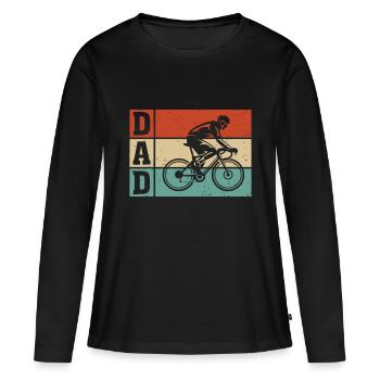 Vintage Retro Cycling Lover Dad Cycling Father's D - Women's Premium Organic Long Sleeve Shirt - black - Front - Julia (174cm)