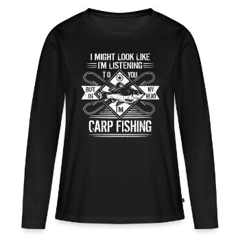 Carp Fishing Design For Men Funny Catfish And Carp - Women's Premium Organic Long Sleeve Shirt - black - Front - Julia (174cm)