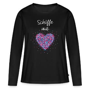 Schöffe mit Herz Ehrenamtlich Gericht Richterin - Frauen Premium Bio Langarmshirt - Schwarz - Vorne - Julia (174cm)