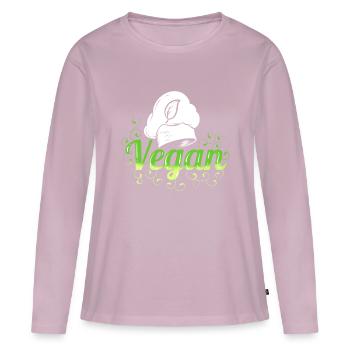 Chef's Hat - Cooking Vegan - Frauen Premium Bio Langarmshirt - Altrosa - Vorne - Julia (174cm)