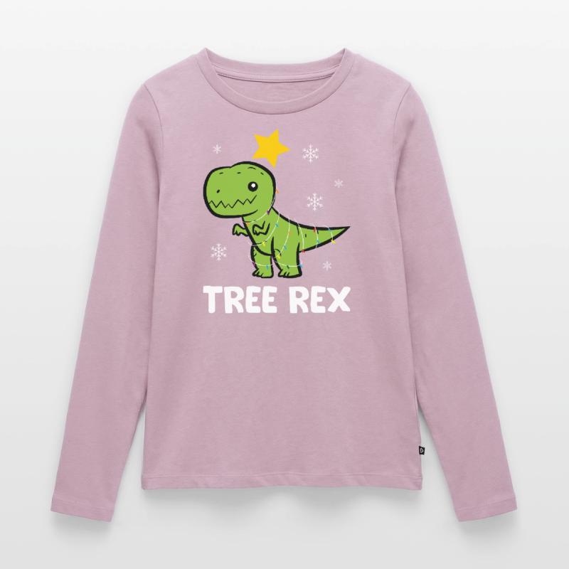 T-Rex - Tree Rex String Light Star Snowflake Women's Premium Organic Long Sleeve Shirt