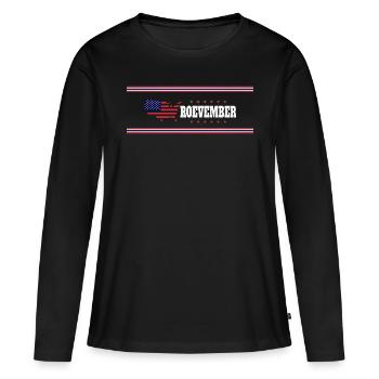 Roevember Election November Politic - Women's Premium Organic Long Sleeve Shirt - black - Front - Julia (174cm)