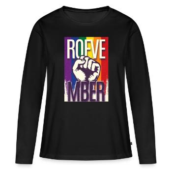 Roevember Election November Politic - Women's Premium Organic Long Sleeve Shirt - black - Front - Julia (174cm)