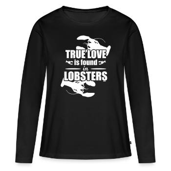 Vie marine Homard Crustacés Écrevisses - T-shirt manches longues Premium bio Femme - noir - Devant - Julia (174cm)