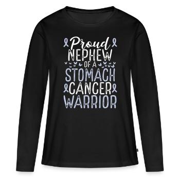 Stomach Cancer Awareness Movement Nephew Ribbon - Frauen Premium Bio Langarmshirt - Schwarz - Vorne - Julia (174cm)