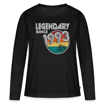 30th birthday born 1993 Legendary Since 1993 - Women's Premium Organic Long Sleeve Shirt - black - Front - Julia (174cm)