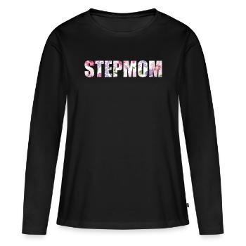 Belle-mère Belle-mère Mère adoptive Mère d’accueil Mère d’accueil - T-shirt manches longues Premium bio Femme - noir - Devant - Julia (174cm)