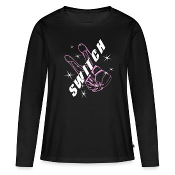 Boxing Gloves Switch High Heels Women Boxer Gifts - Women's Premium Organic Long Sleeve Shirt - black - Front - Julia (174cm)
