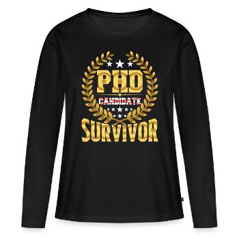 Candidat au doctorat Survivant 8 - T-shirt manches longues Premium bio Femme - noir - Devant - Julia (174cm)