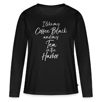Citation amusante d’histoire américaine pour les enseignants USA Revo - T-shirt manches longues Premium bio Femme - noir - Devant - Julia (174cm)