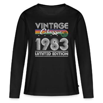 40th Birthday Vintage 1983 Classic 1983 - Women's Premium Organic Long Sleeve Shirt - black - Front - Julia (174cm)