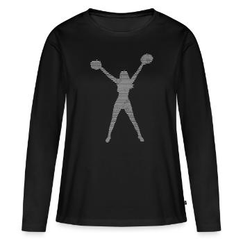 cheerleading - T-shirt manches longues Premium bio Femme - noir - Devant - Julia (174cm)