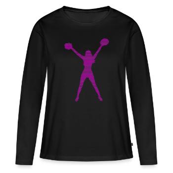 cheerleading - T-shirt manches longues Premium bio Femme - noir - Devant - Julia (174cm)