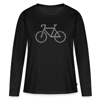 Bicyclette - T-shirt manches longues Premium bio Femme - noir - Devant - Julia (174cm)