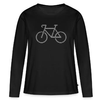 Bicyclette - T-shirt manches longues Premium bio Femme - noir - Devant - Julia (174cm)
