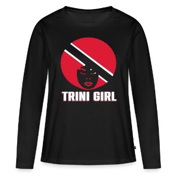 Fille de Trinité-et-Tobago - T-shirt manches longues Premium bio Femme - noir - Devant - Julia (174cm)
