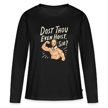 Citation de William Shakespeare - T-shirt manches longues Premium bio Femme - noir - Devant - Julia (174cm)