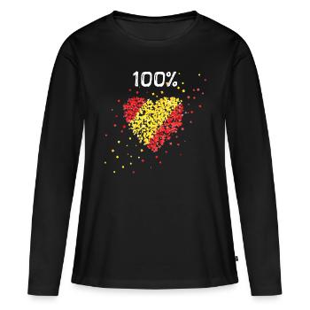 Espagne Espagnol Espagnol Drapeau espagnol Espagnefan - T-shirt manches longues Premium bio Femme - noir - Devant - Julia (174cm)