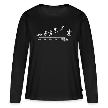 Skateboard Skater Ramp Skating Weekend - T-shirt manches longues Premium bio Femme - noir - Devant - Julia (174cm)