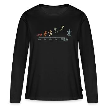 Skateboard Skater Ramp Skating Weekend - T-shirt manches longues Premium bio Femme - noir - Devant - Julia (174cm)