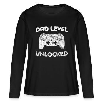 Mens Dad Level entsperrt T-Shirt Gamer bald F - Frauen Premium Bio Langarmshirt - Schwarz - Vorne - Julia (174cm)