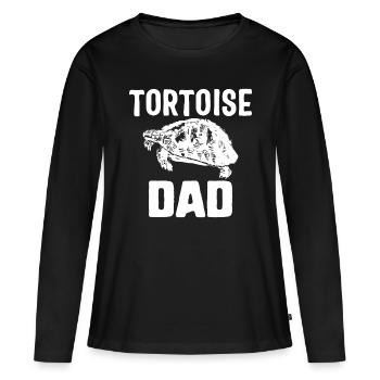 Tortue papa Sulcata Tortue Sauvez la tortue Rept - T-shirt manches longues Premium bio Femme - noir - Devant - Julia (174cm)