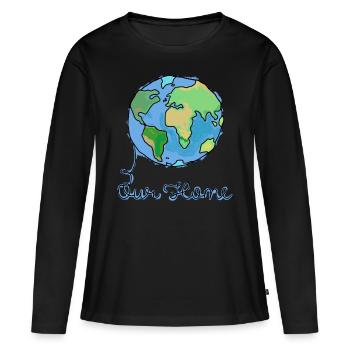 Planet - Women's Premium Organic Long Sleeve Shirt - black - Front - Julia (174cm)