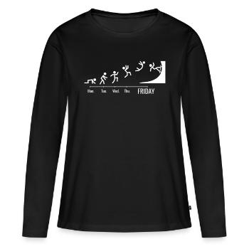 Skateboard Skater Ramp Skating Weekend - T-shirt manches longues Premium bio Femme - noir - Devant - Julia (174cm)