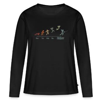 Fencing Sports Game Vintage Weekend - Women's Premium Organic Long Sleeve Shirt - black - Front - Julia (174cm)