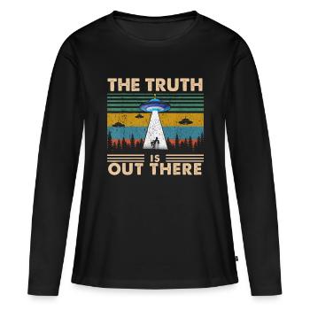 Die Wahrheit ist da draußen Storm Raid Area 51 Alien - Frauen Premium Bio Langarmshirt - Schwarz - Vorne - Julia (174cm)