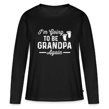 Hommes Je vais être grand-père à nouveau drôle Grossesse - T-shirt manches longues Premium bio Femme - noir - Devant - Julia (174cm)
