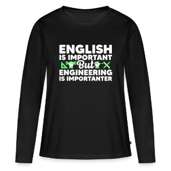 Funny Engineer Design For Men Women Engineering Lo - Women's Premium Organic Long Sleeve Shirt - black - Front - Julia (174cm)