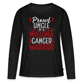 Myeloma Cancer Awareness Movement for Uncle Ribbon - Women's Premium Organic Long Sleeve Shirt - black - Front - Julia (174cm)