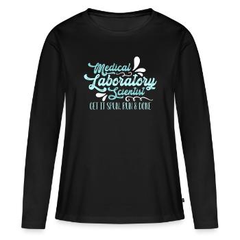 Lab Technician Medical Laboratory Loves Healthcare - Frauen Premium Bio Langarmshirt - Schwarz - Vorne - Julia (174cm)