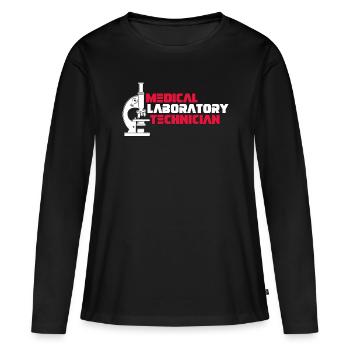 Lab Technician Medical Laboratory Lab Scientist - Frauen Premium Bio Langarmshirt - Schwarz - Vorne - Julia (174cm)