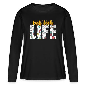 Lab Technician Lab Tech Life Laboratory Scientist - Frauen Premium Bio Langarmshirt - Schwarz - Vorne - Julia (174cm)