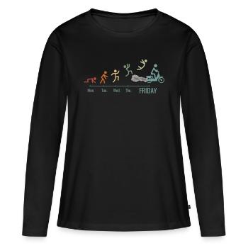 Moped Moped Scooter Moped Moped Driver Moped Weekend - Women's Premium Organic Long Sleeve Shirt - black - Front - Julia (174cm)