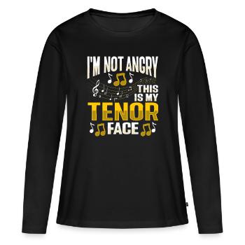 Voix de ténor Voix chantée - T-shirt manches longues Premium bio Femme - noir - Devant - Julia (174cm)