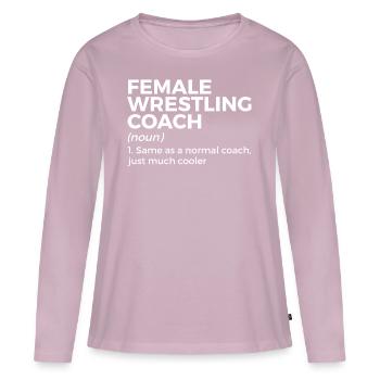Wrestling - Frauen Premium Bio Langarmshirt - Altrosa - Vorne - Julia (174cm)