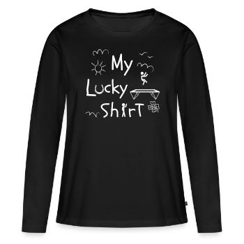 Fun Fitness Workout Trampoline Hall Sport - T-shirt manches longues Premium bio Femme - noir - Devant - Julia (174cm)