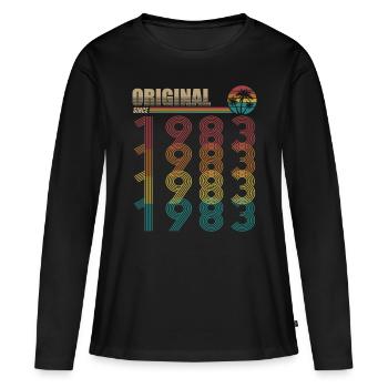 40th birthday born 1983 Original Since 1983 - Women's Premium Organic Long Sleeve Shirt - black - Front - Julia (174cm)